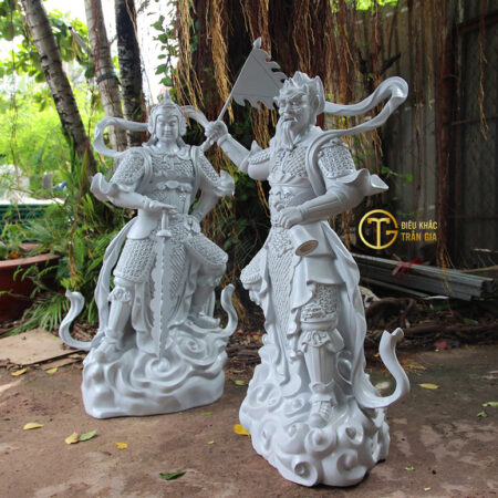 TƯỢNG 2 VỊ HỘ PHÁP CAO 110CM