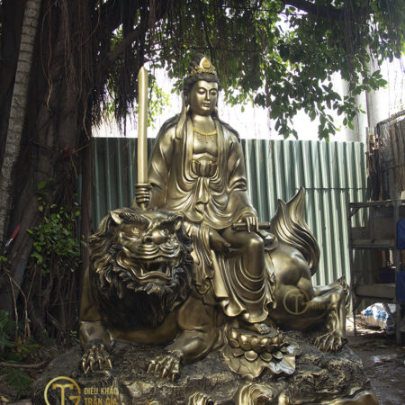 TƯỢNG ĐỨC VĂN THÙ SƯ LỢI BỒ TÁT CAO 180CM