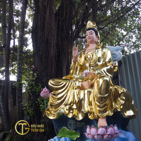 Tượng Phật Mẹ Quan Âm ngồi cao 150cm