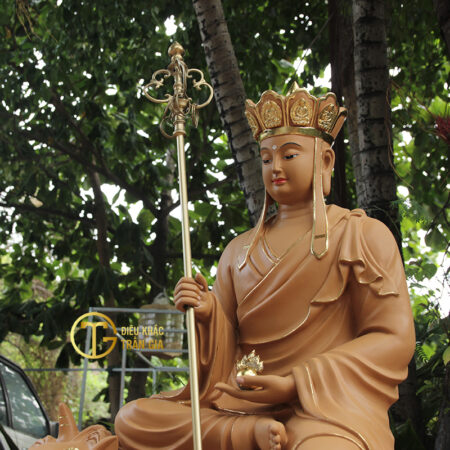 Tượng Phật Địa Tạng ngồi Đề Thính cao 120cm