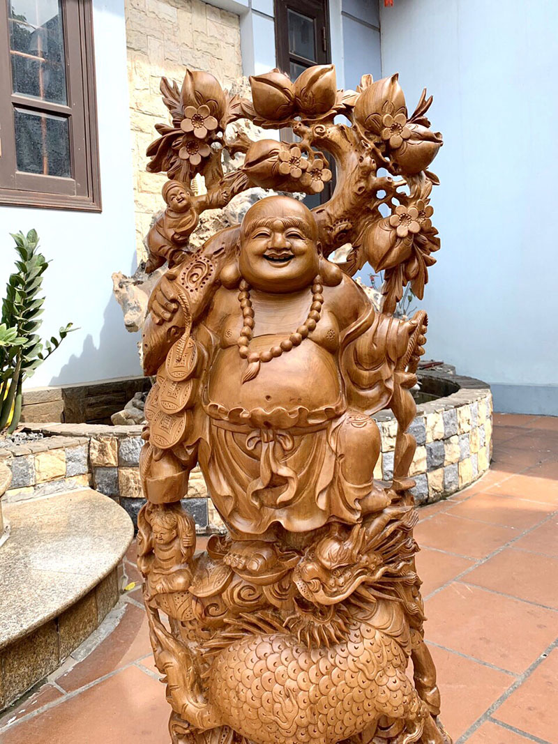 Tượng Gỗ Phật Di Lặc đẹp