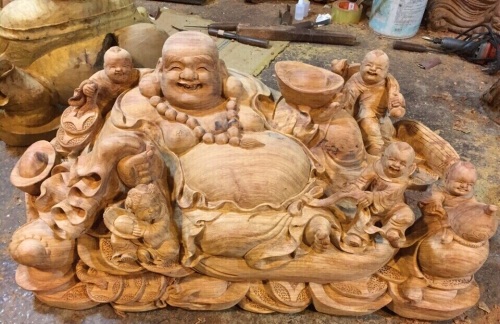 Tượng Gỗ Phật Di Lặc đẹp