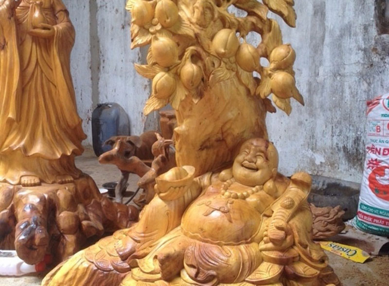 Tượng Gỗ Phật Di Lặc đẹp