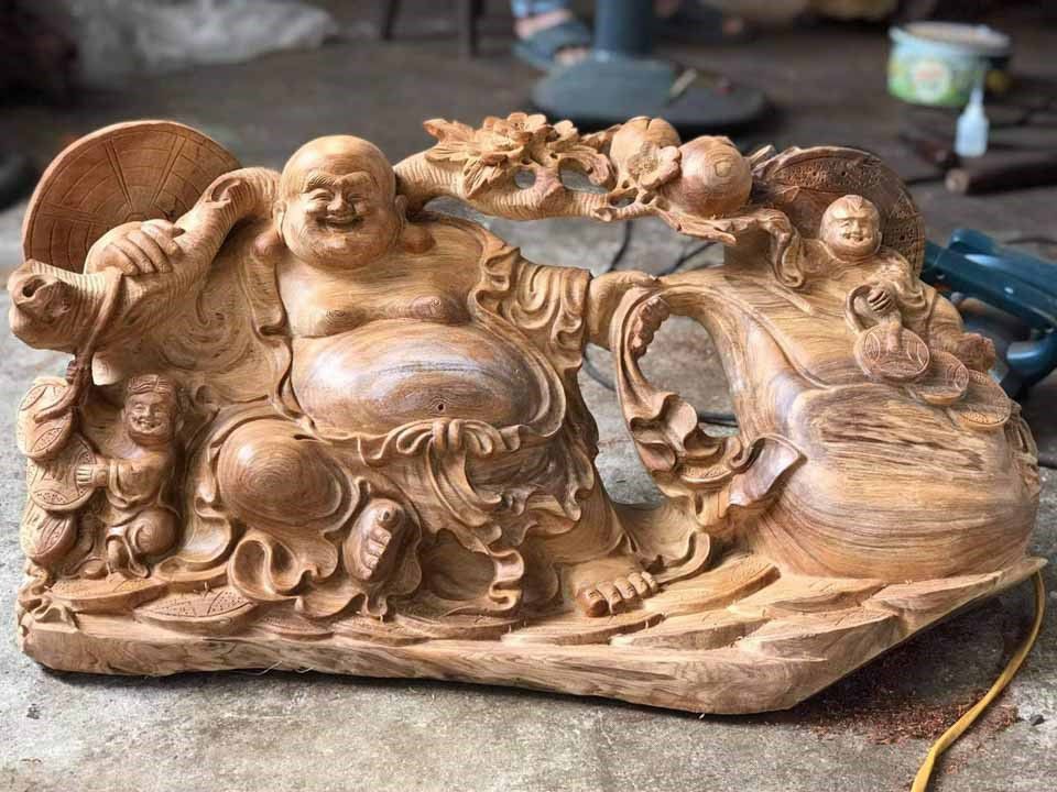 Tượng Gỗ Phật Di Lặc đẹp