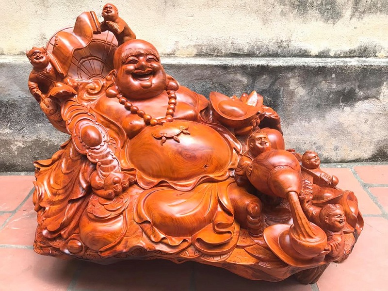 Tượng Gỗ Phật Di Lặc đẹp