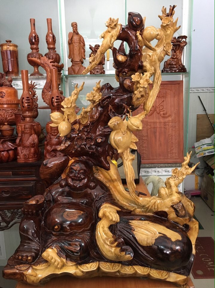 Tượng Gỗ Phật Di Lặc đẹp