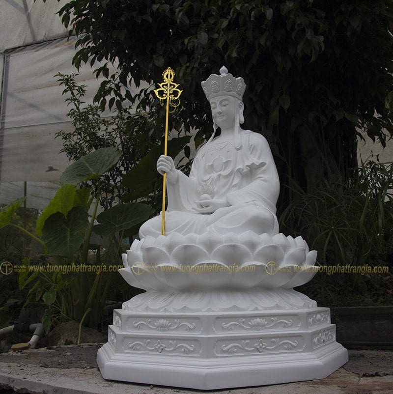 Tượng Ngài Địa Tạng Vương Bồ Tát ngồi đài sen cao 100cm