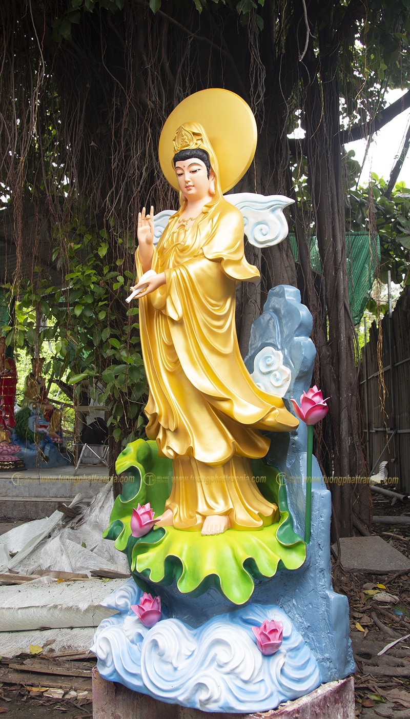 Tượng Phật Bà Quan Âm cao 180cm