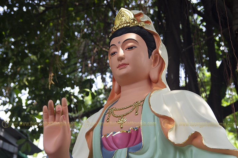 Tượng Phật Quan Âm ngồi đài sen 150cm