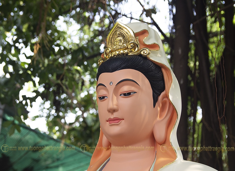 Tượng Phật Quan Âm ngồi đài sen 150cm