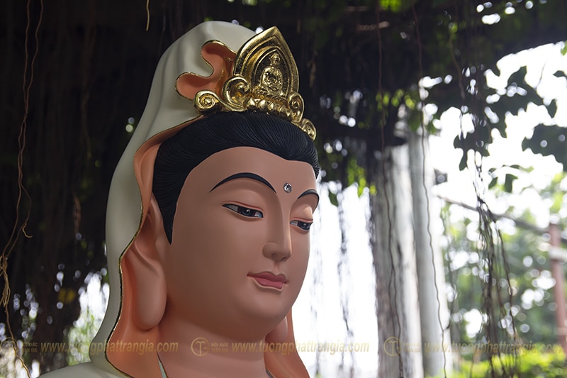 Tượng Phật Quan Âm ngồi đài sen 150cm