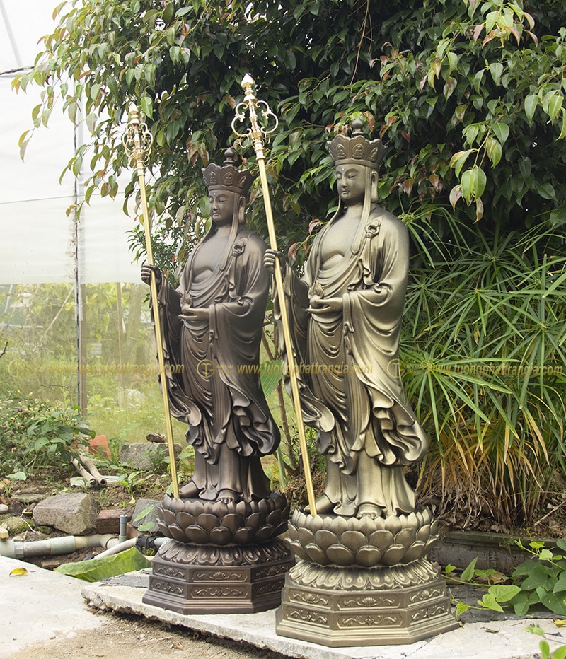 Tượng Địa Tạng Bồ Tát đứng đài sen cao 130cm