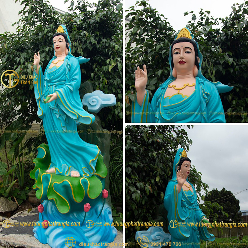 Tượng Phật Bà Quan Âm Bằng Composite