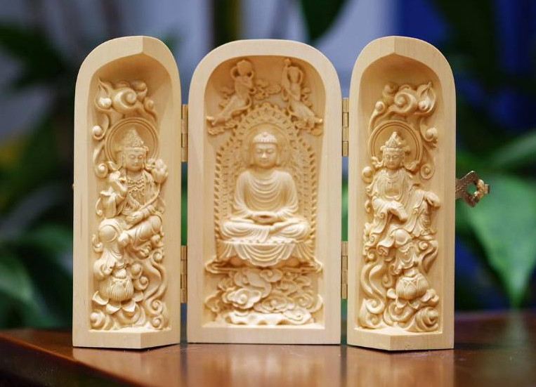 Tượng Tây Phương Tam Thánh ngồi