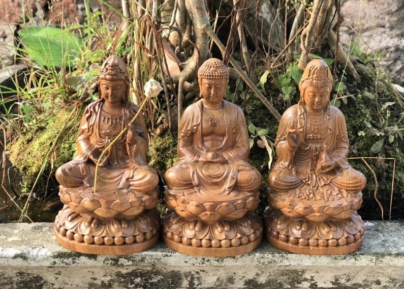 Tượng Tây Phương Tam Thánh ngồi