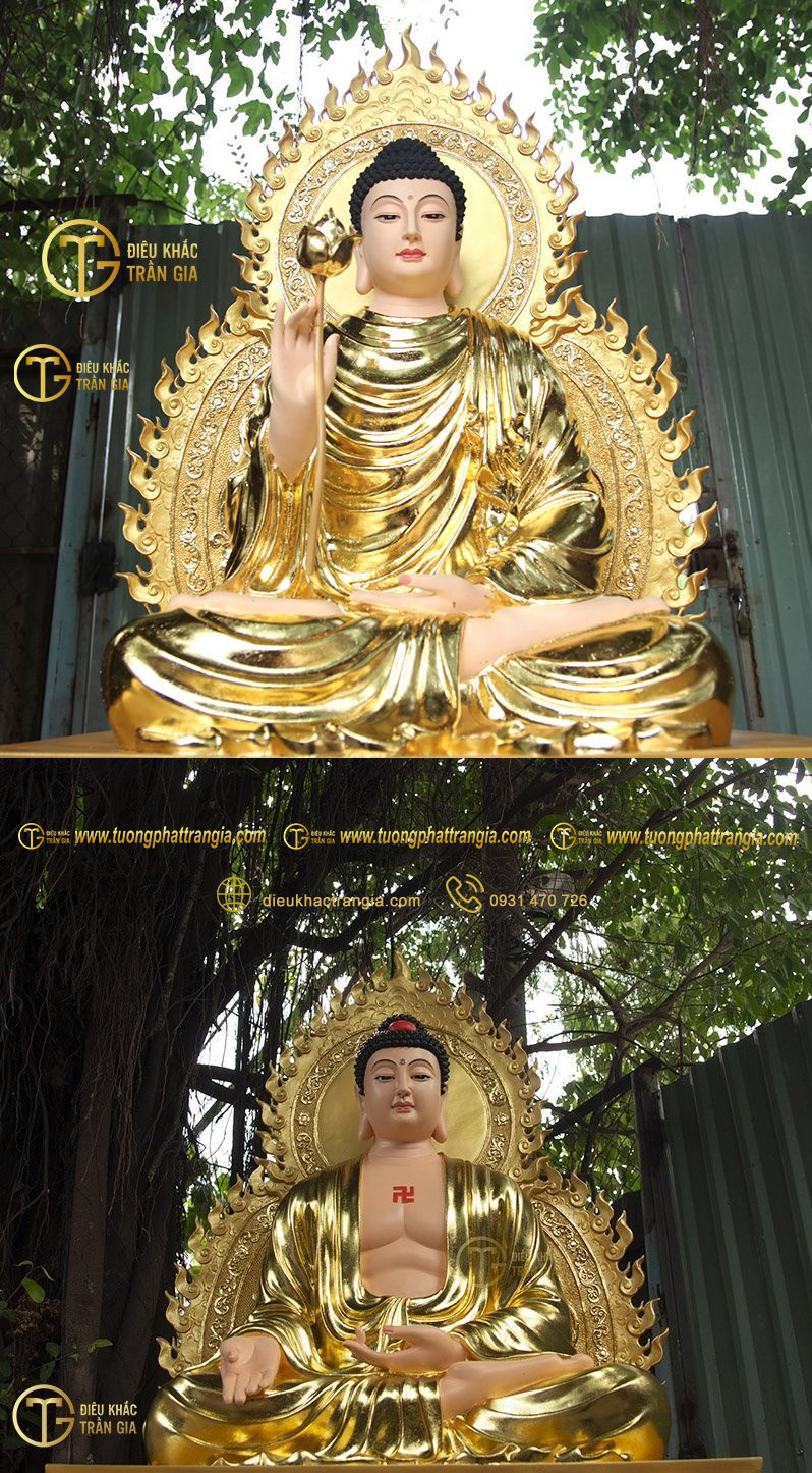 tượng phật thích ca và a di đà