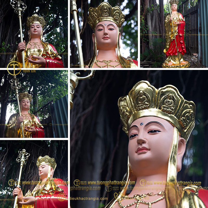tượng địa tạng vương bồ tát cưỡi đề thính