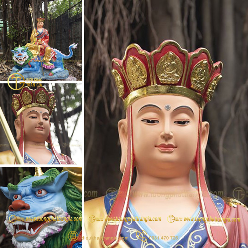 tượng địa tạng vương bồ tát cưỡi đề thính