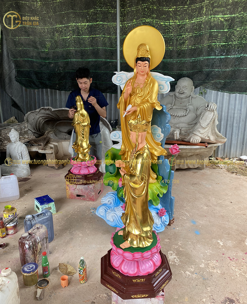 thờ tượng phật quan âm trong nhà