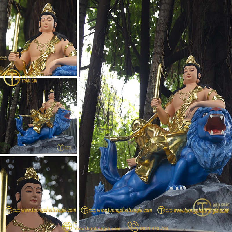 văn thù sư lợi bồ tát cưỡi sư tử