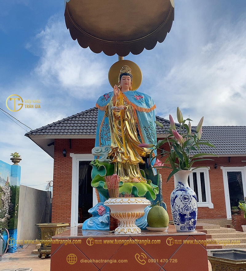 mái che tượng phật ngoài trời