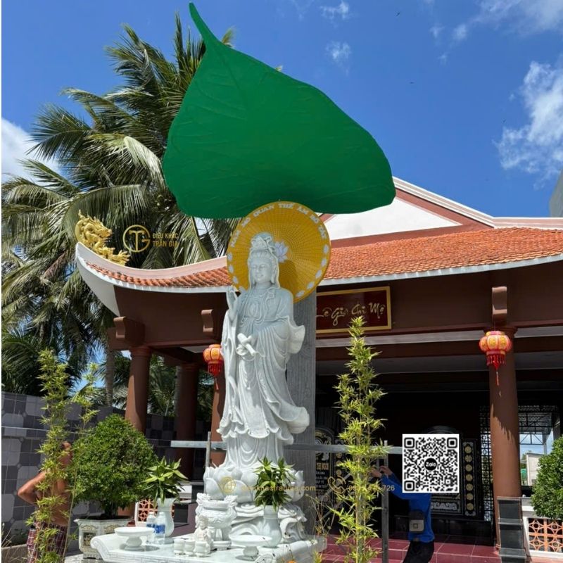 mái che tượng phật ngoài trời