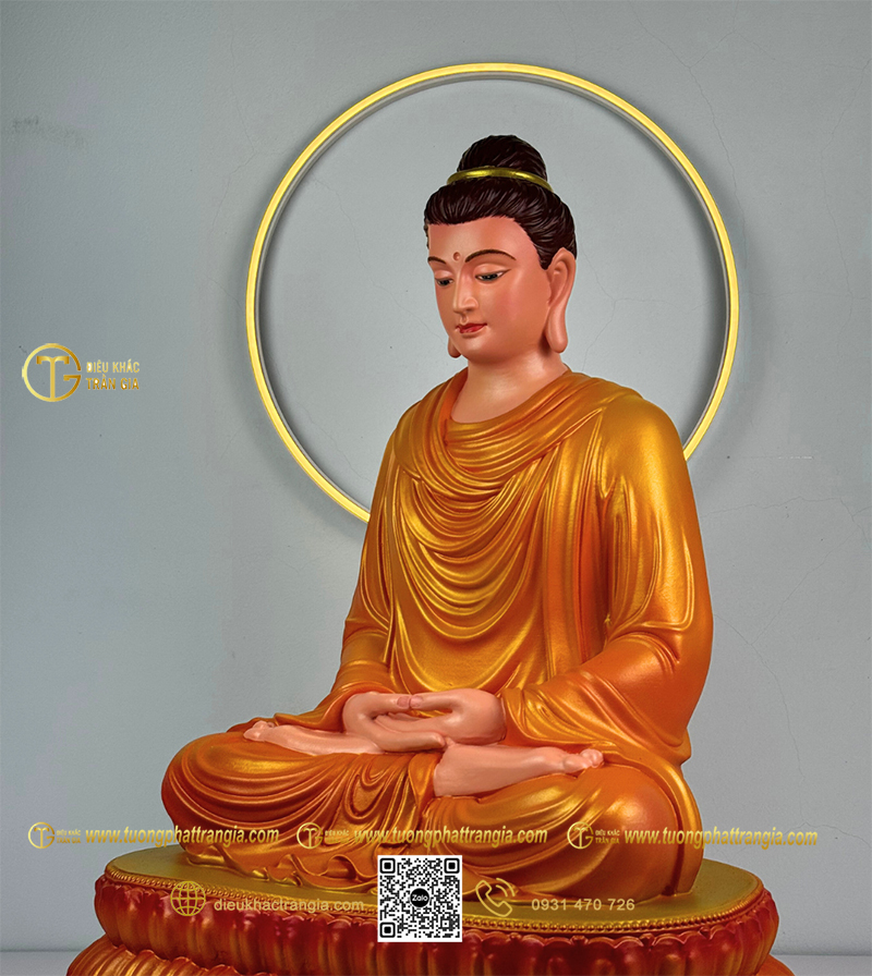 Tượng Phật Thích Ca bằng composite 60cm