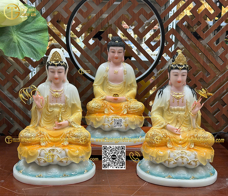 mua tượng Tây Phương Tam Thánh bột đá ở đâu