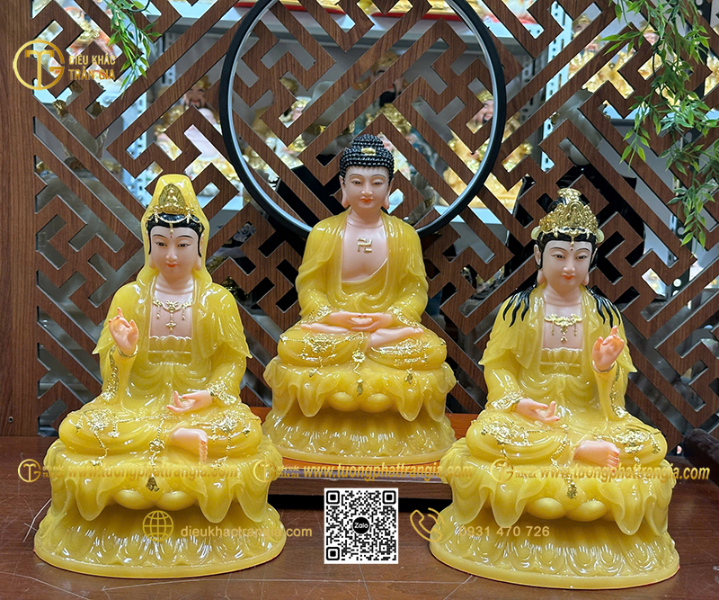 mua tượng Tây Phương Tam Thánh bột đá ở đâu