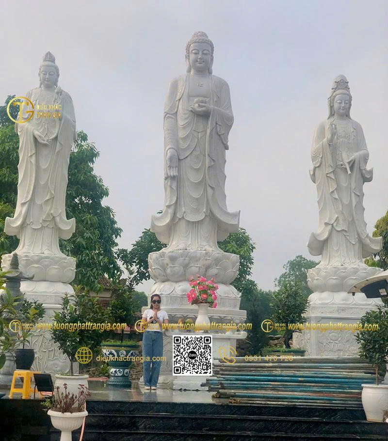 Tượng Tây Phương Tam Thánh bằng đá có bền không?