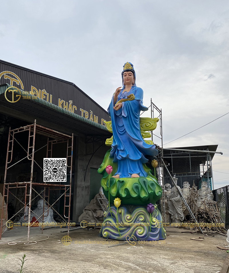 tượng Tam Thánh Phật bột đá có bền không