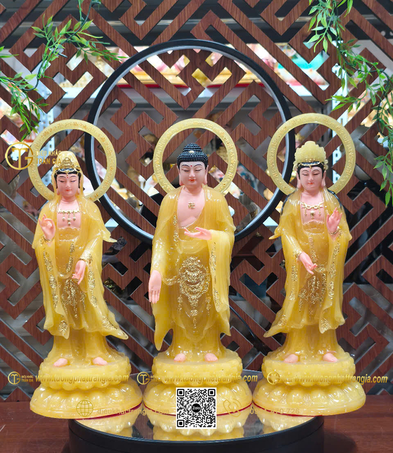 tượng Tam Thánh Phật bột đá có bền không