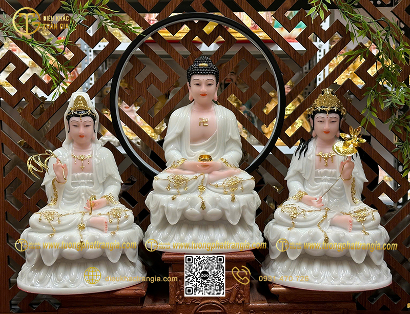 tượng Tây Phương Tam Thánh bột đá có bền không