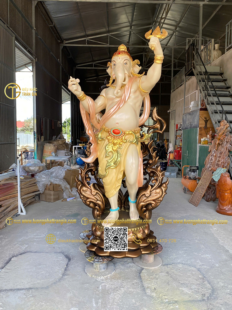 Hình ảnh Tượng Thần Voi Thái Lan Ganesha đứng 200cm