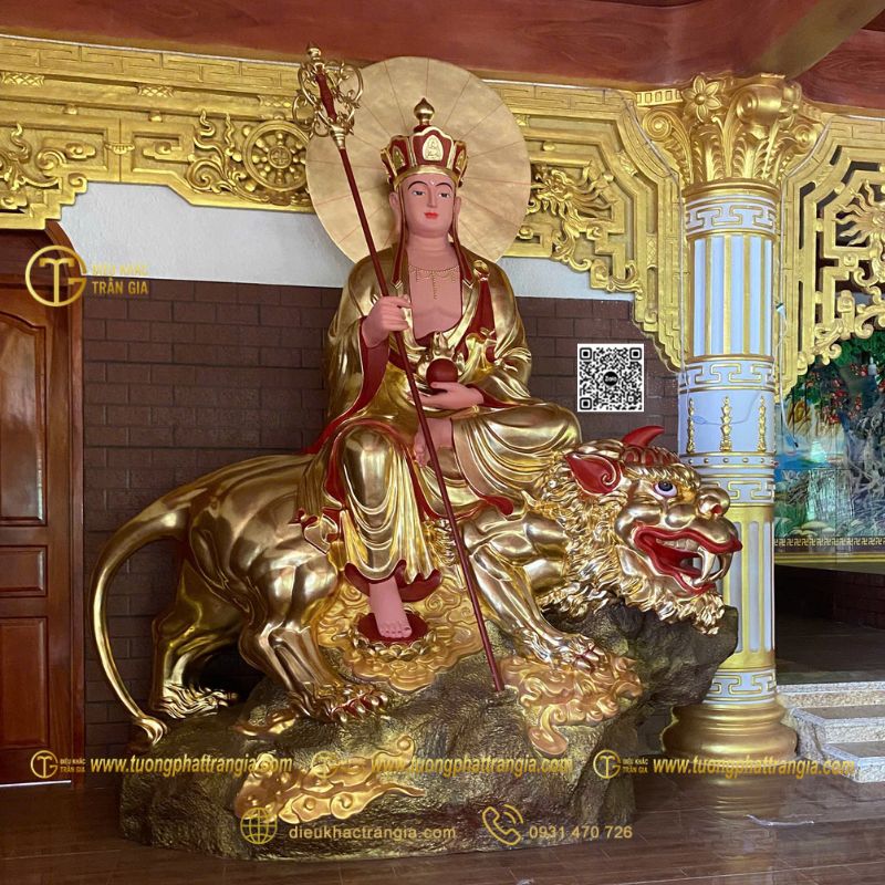 tượng địa tạng vương bồ tát ngồi đài sen