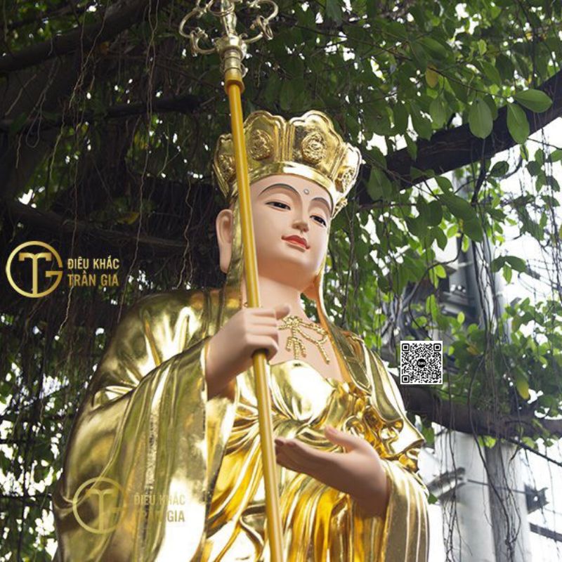 Tượng Địa Tạng Vương Bồ Tát bằng nhựa Composite
