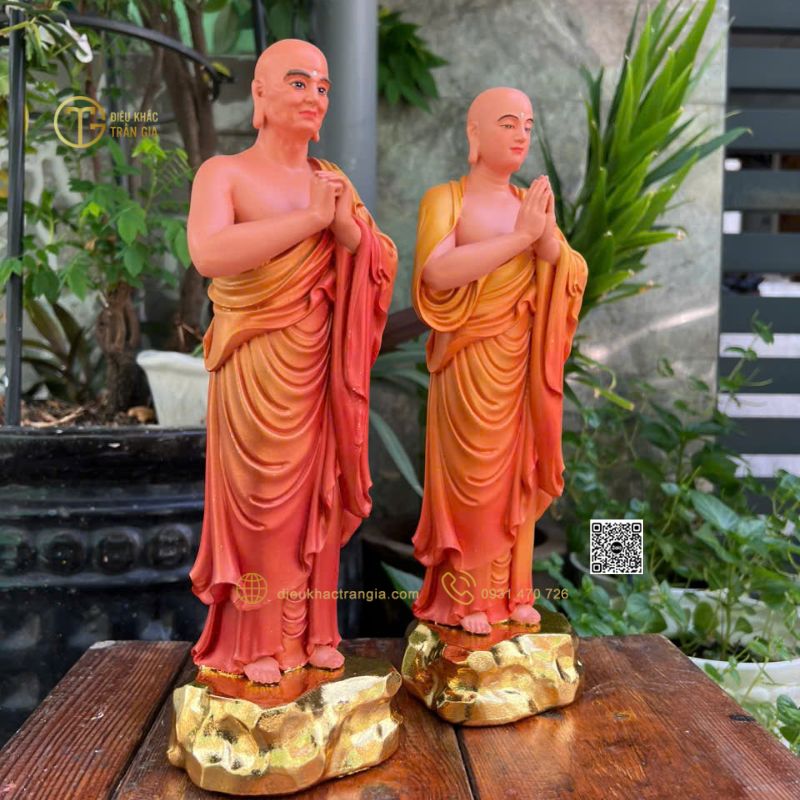 Hình ảnh Tượng tôn giả A Nan Đà - Ca Diếp