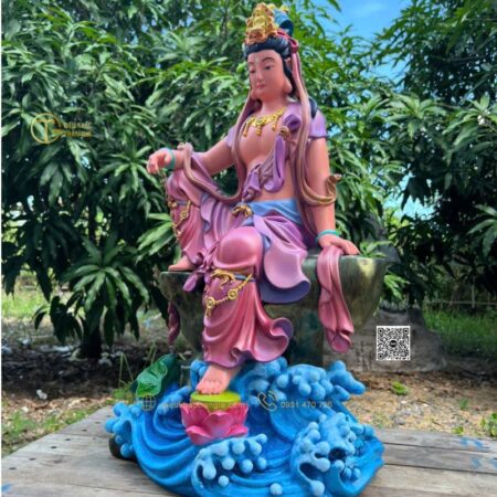 Tượng Quan Âm tự tại đẹp 75cm