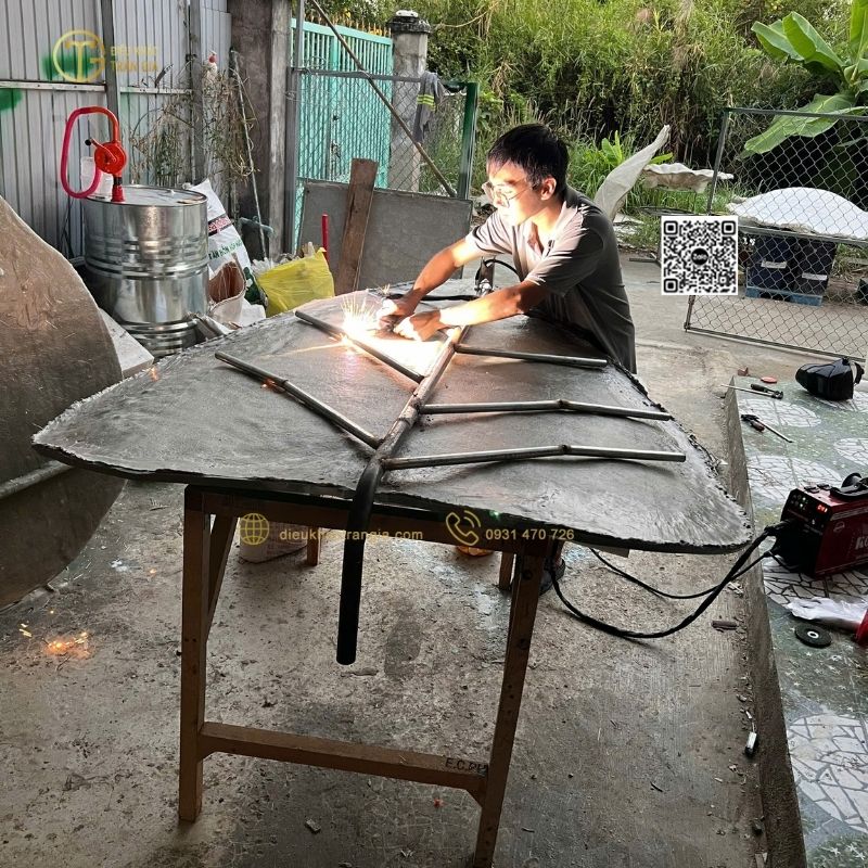 Thông số sản phẩm Lá Bồ đề nhựa composite che tượng Phật 200cm