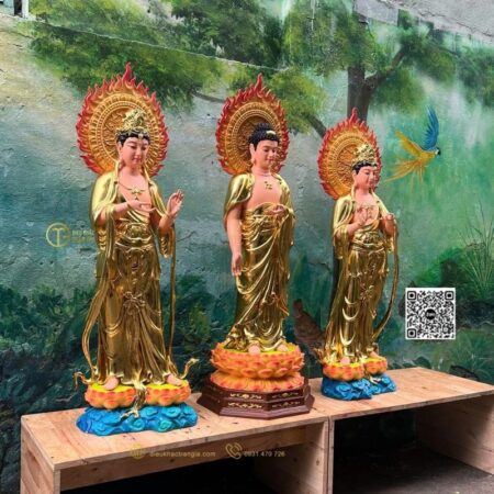 Bộ Tượng Đông Phương Tam Thánh 101cm