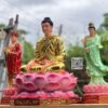 Tượng Ta Bà Tam Thánh Nhựa Composite 50cm