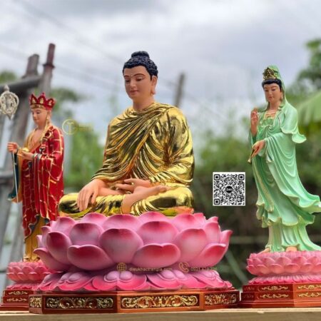 Tượng Ta Bà Tam Thánh Nhựa Composite 50cm