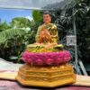 Tượng Phật Bổn Sư Chuyển Pháp Luân Dát Vàng 110cm