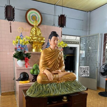 Tượng Bổn Sư Ấn Địa Xúc 120 Nhũ Vàng