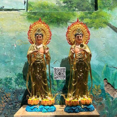 Tượng Nhật Nguyệt Quang Bồ Tát 101cm