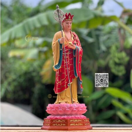Tượng Địa Tạng Đứng Đài Sen 45cm