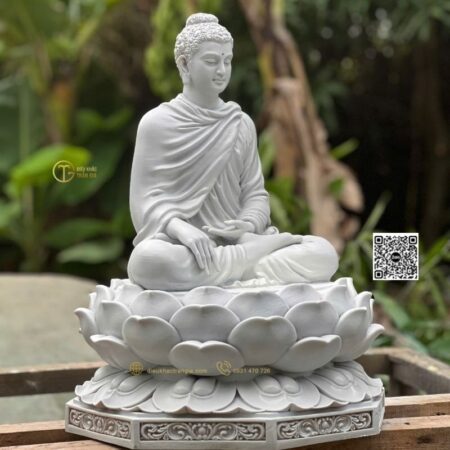 Tượng Phật Bổn Sư Ấn Địa Xúc Nhựa Composite 50cm