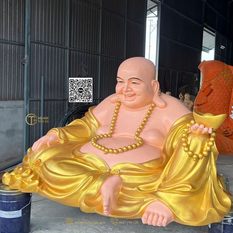 Tượng Phật Di Lặc Ngồi Nhựa Composite 125cm