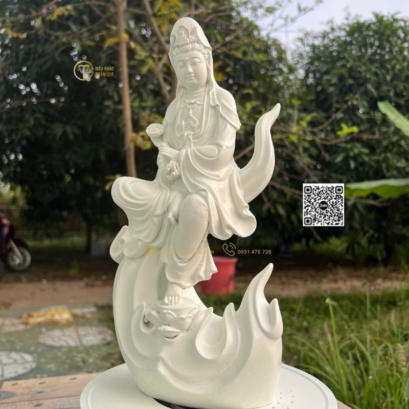 Hình ảnh mẫu Tượng Phật Quan Âm Tự Tại Nhựa Composite