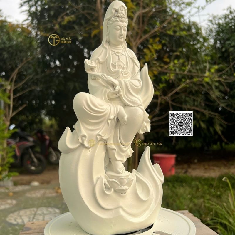 Hình ảnh mẫu Tượng Phật Quan Âm Tự Tại Nhựa Composite